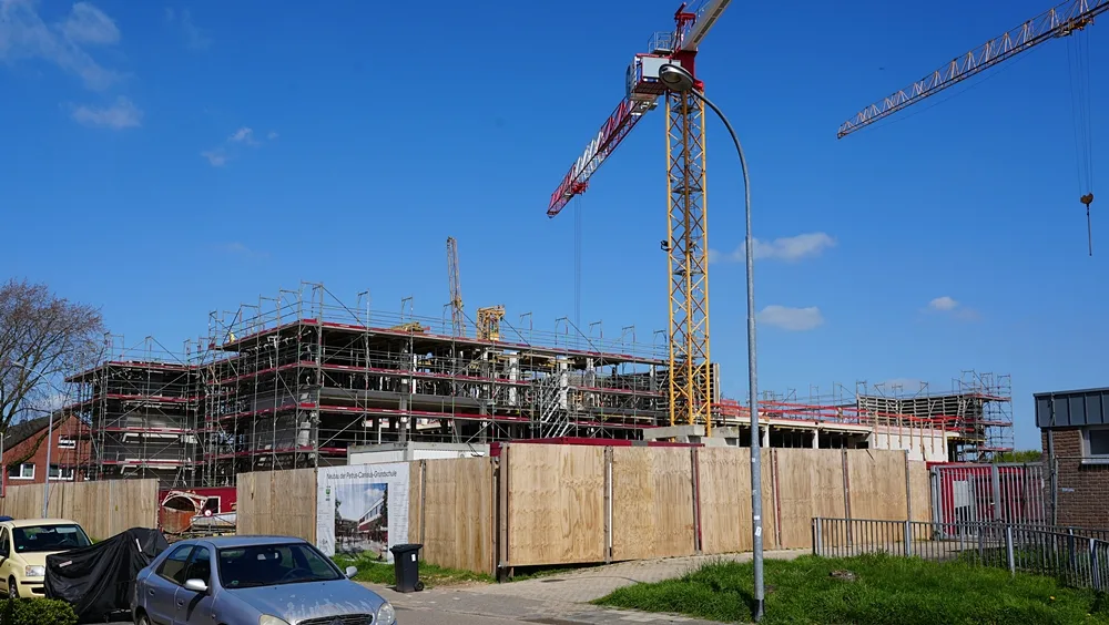 Bauphase des Rohbau Weeze im April 2026