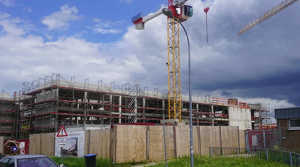 Bauphase vom Rohbau PC-Grundschule Weeze im Juni 2026