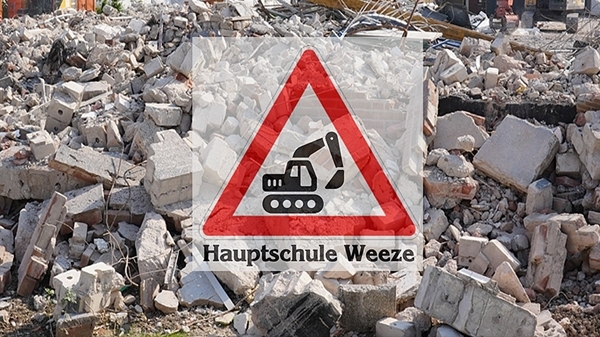 Titelbild der Fotodokumentation zum Abbruch der Hauptschule Weeze